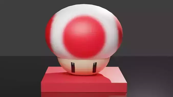 3D Toad-Inspired Mushroom Figurine 3D print model