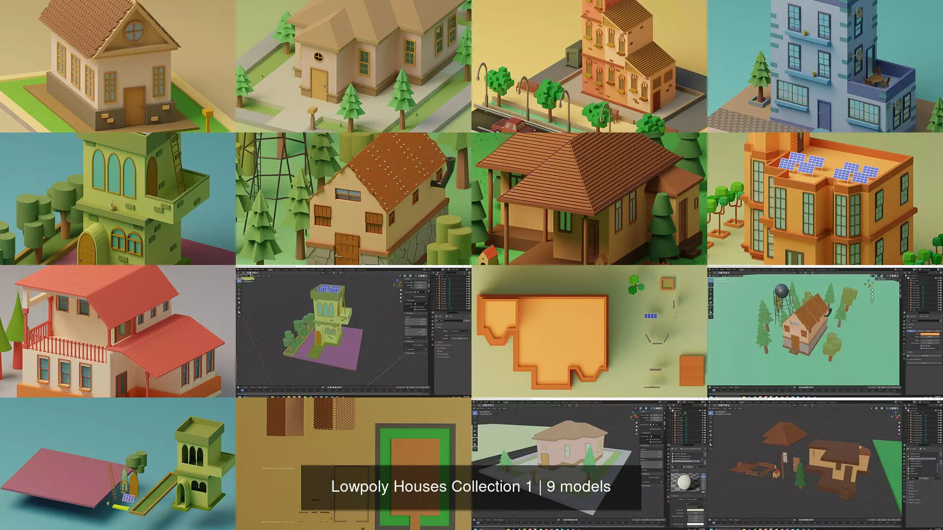 Lowpoly Houses Collection 1 _1