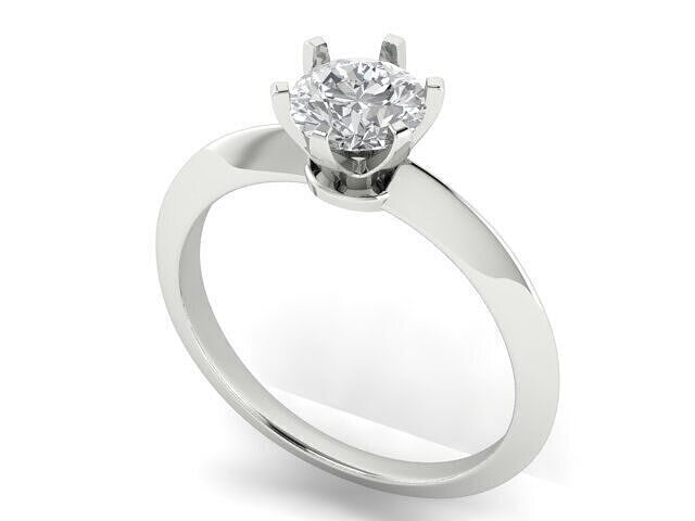 Elegant Solitaire Ring 3D print model