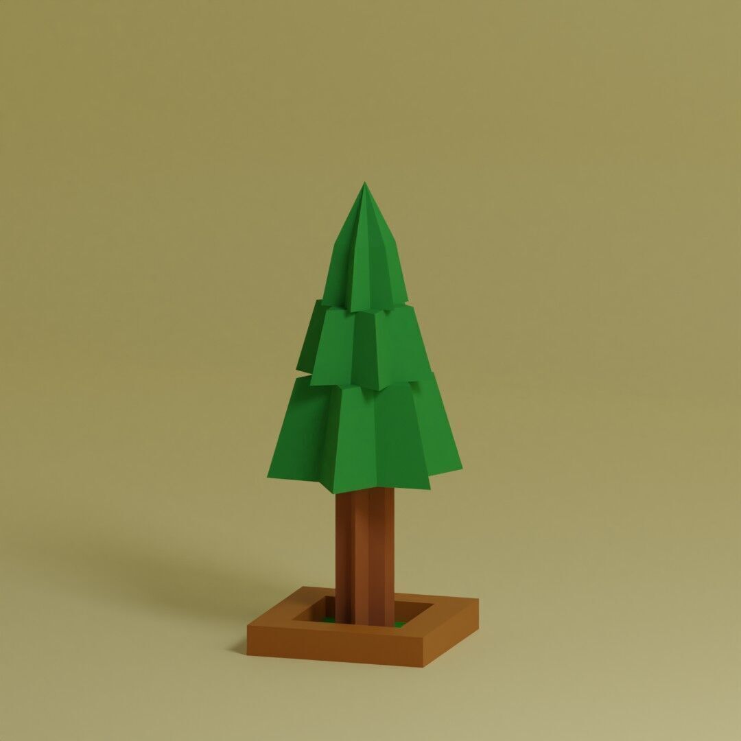 Low Poly Trees Collection - 25 trees  pack 1 Low-poly 3D model_17