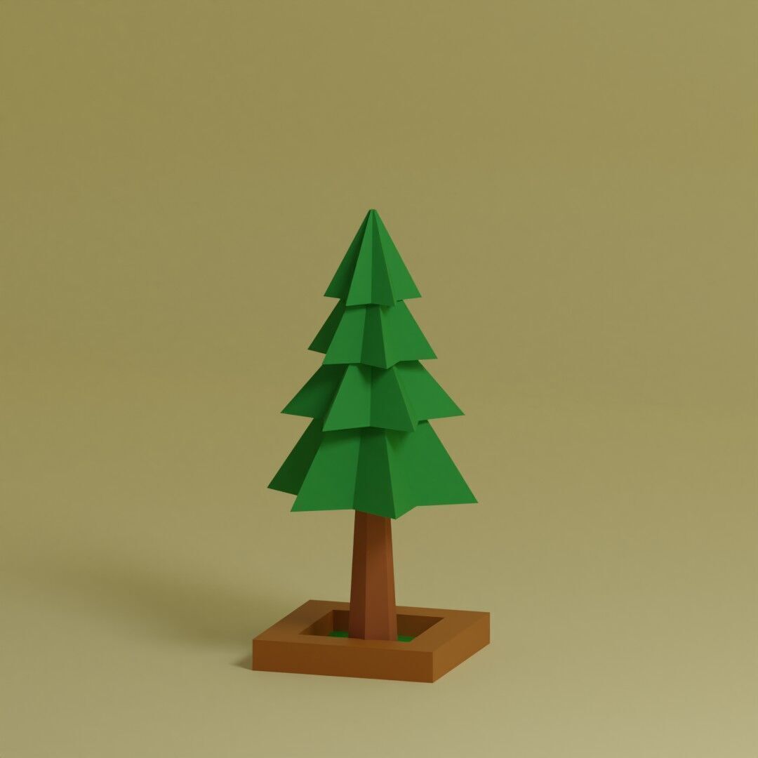 Low Poly Trees Collection - 25 trees  pack 1 Low-poly 3D model_21