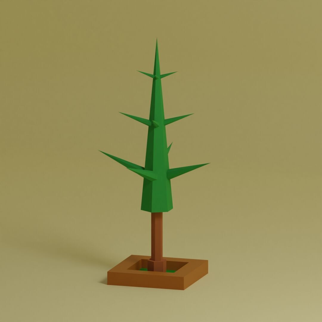 Low Poly Trees Collection - 25 trees  pack 1 Low-poly 3D model_23