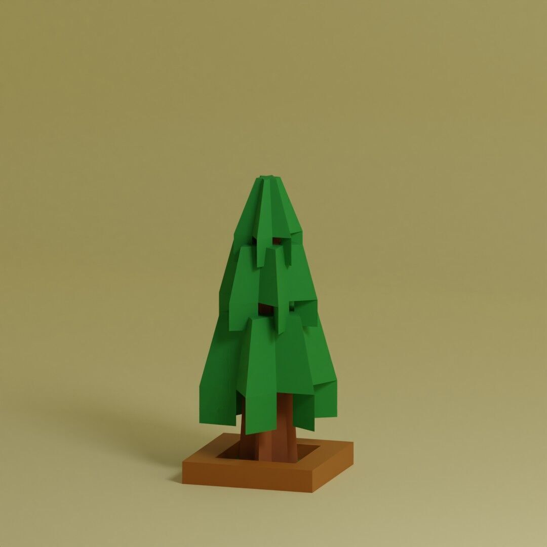 Low Poly Trees Collection - 25 trees  pack 1 Low-poly 3D model_6