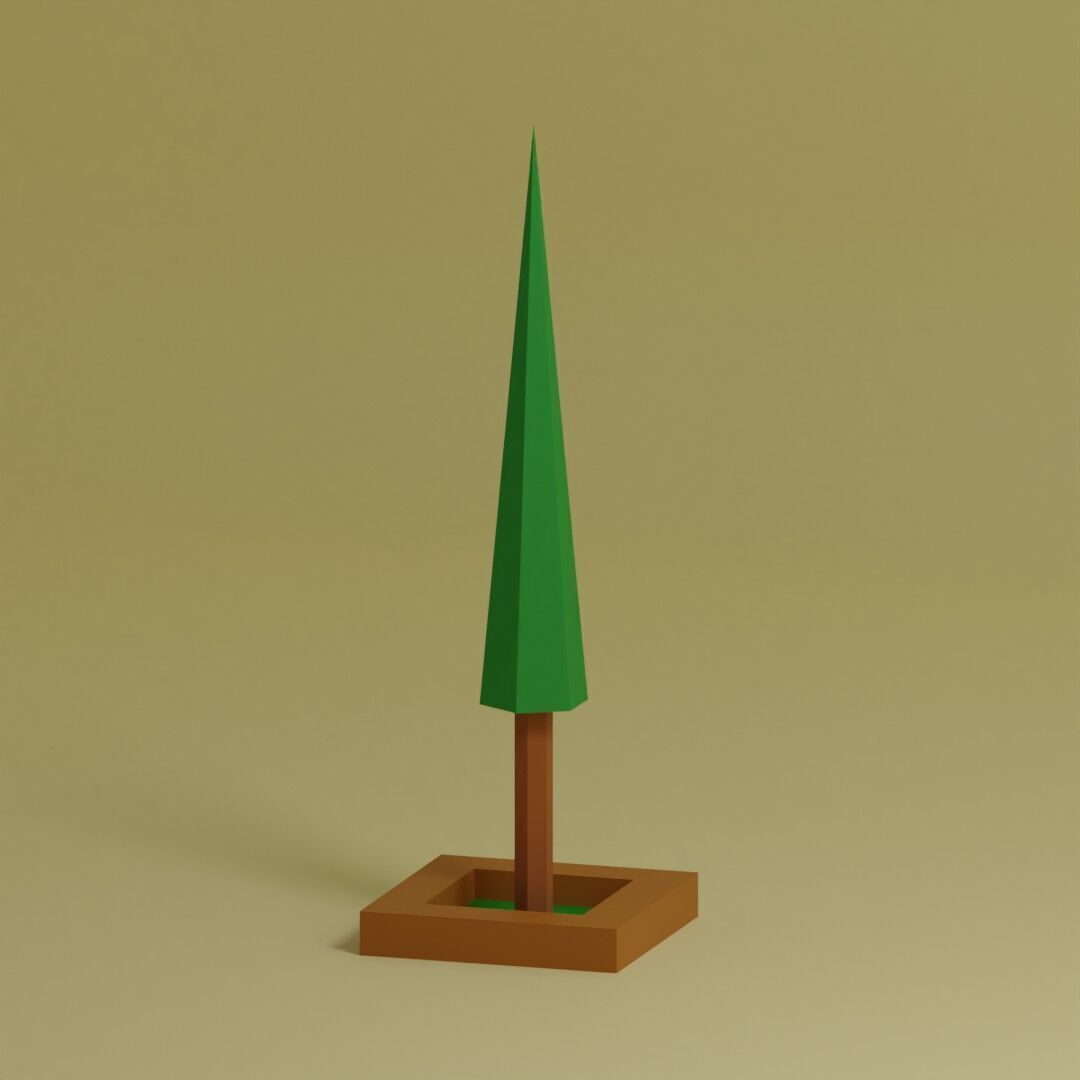 Low Poly Trees Collection - 25 trees  pack 1 Low-poly 3D model_30