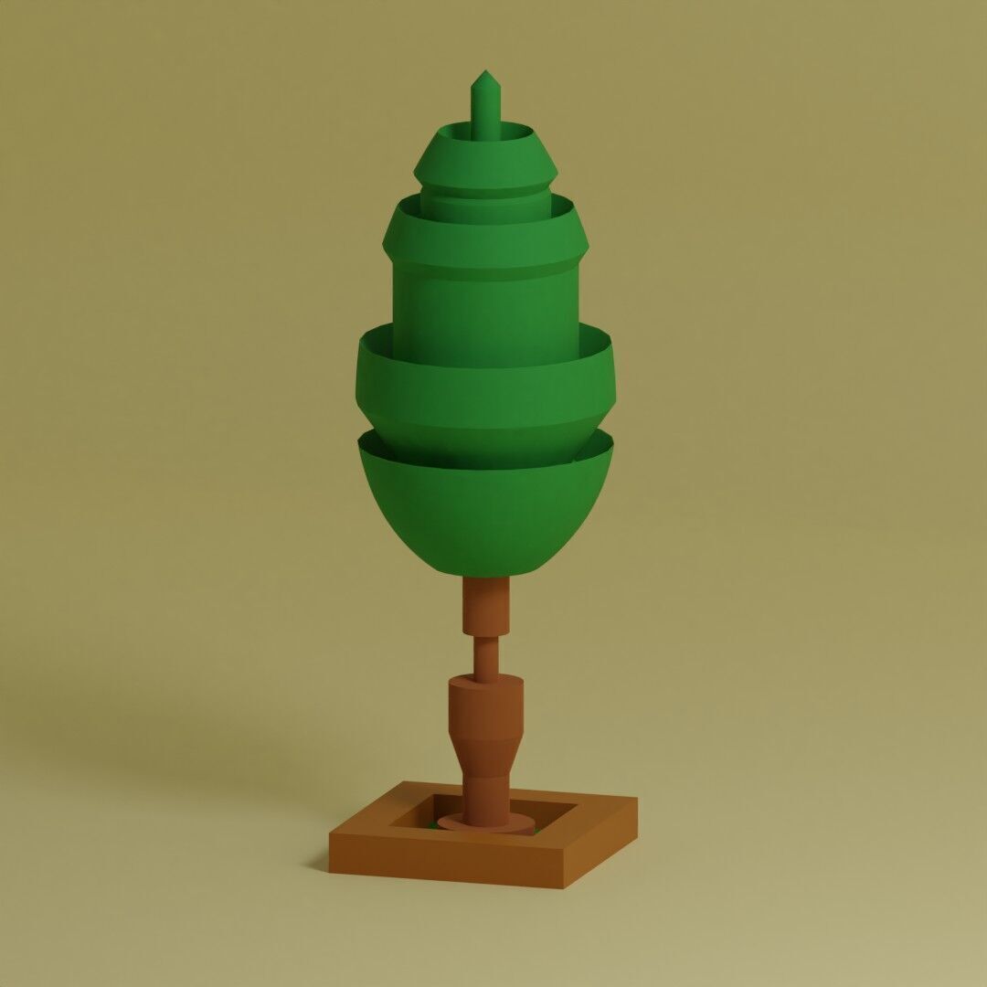 Low Poly Trees Collection - 25 trees  pack 1 Low-poly 3D model_26