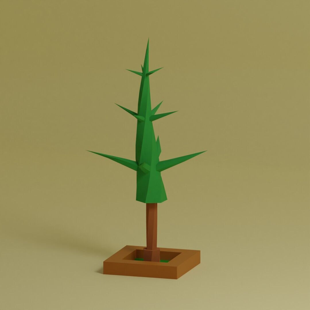 Low Poly Trees Collection - 25 trees  pack 1 Low-poly 3D model_8