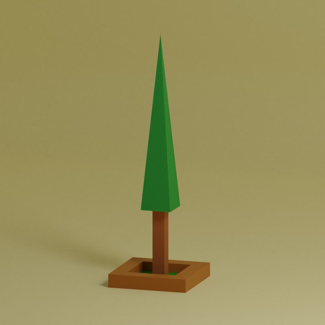 Low Poly Trees Collection - 25 trees  pack 1 Low-poly 3D model_31
