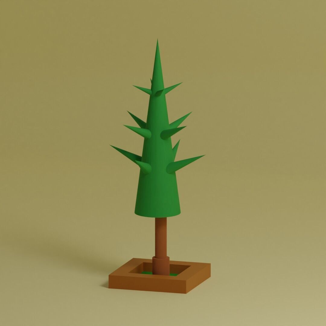 Low Poly Trees Collection - 25 trees  pack 1 Low-poly 3D model_29