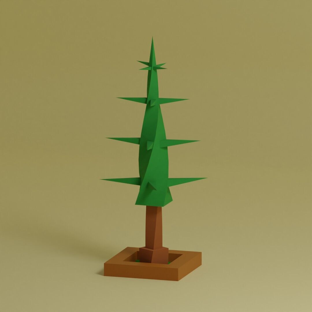 Low Poly Trees Collection - 25 trees  pack 1 Low-poly 3D model_9