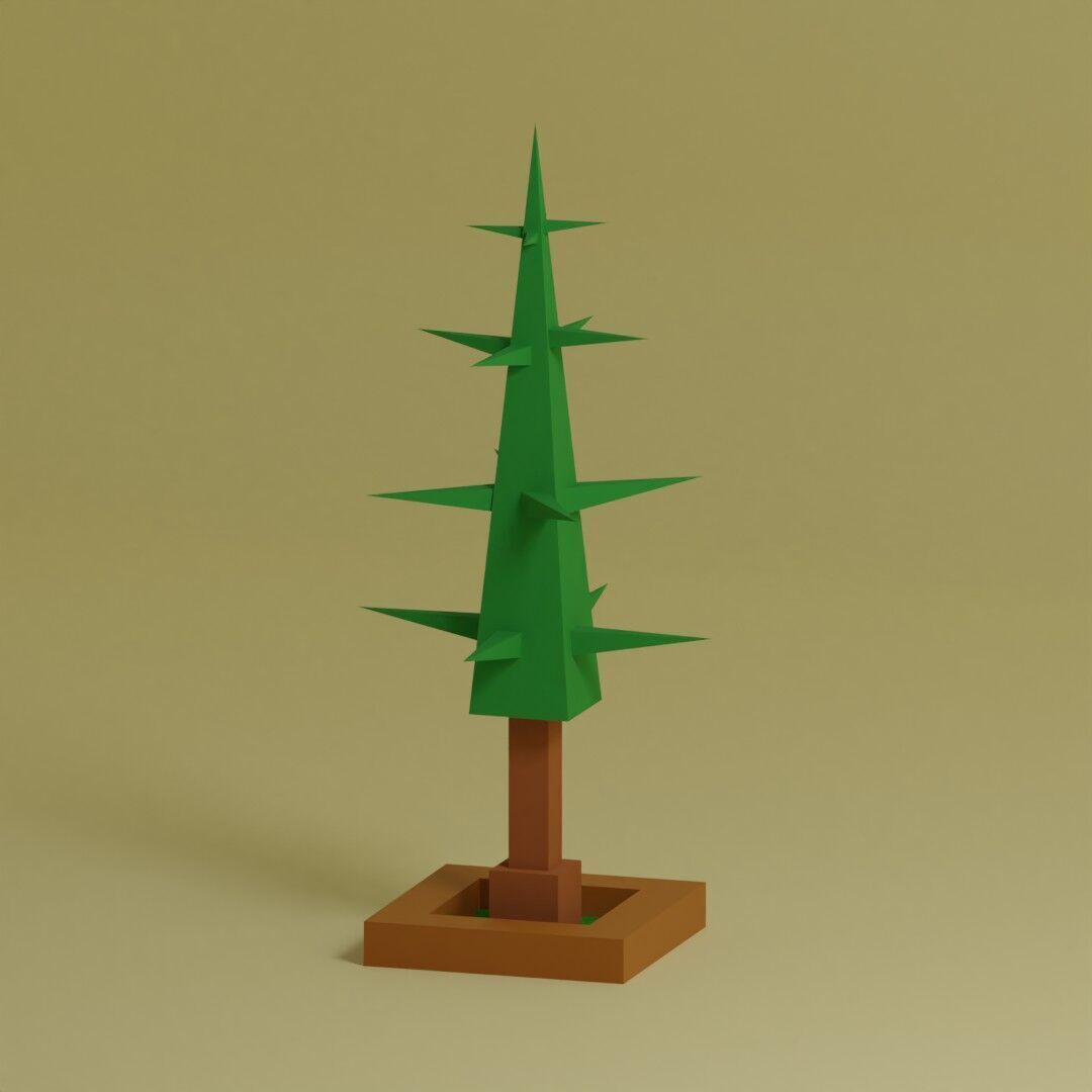 Low Poly Trees Collection - 25 trees  pack 1 Low-poly 3D model_28