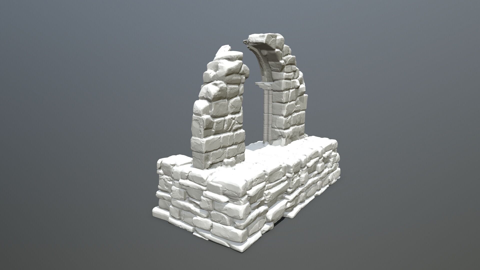 Ruin Gate 3D print model_7