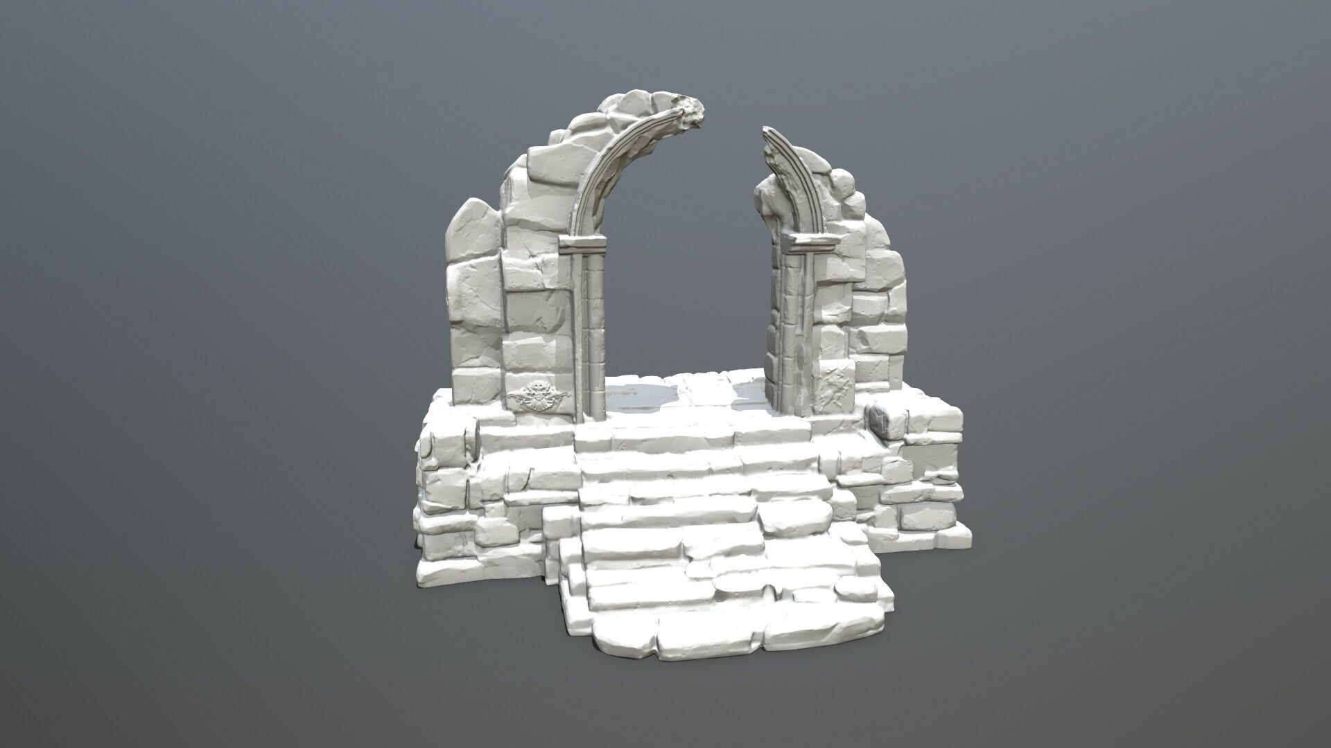 Ruin Gate 3D print model_2