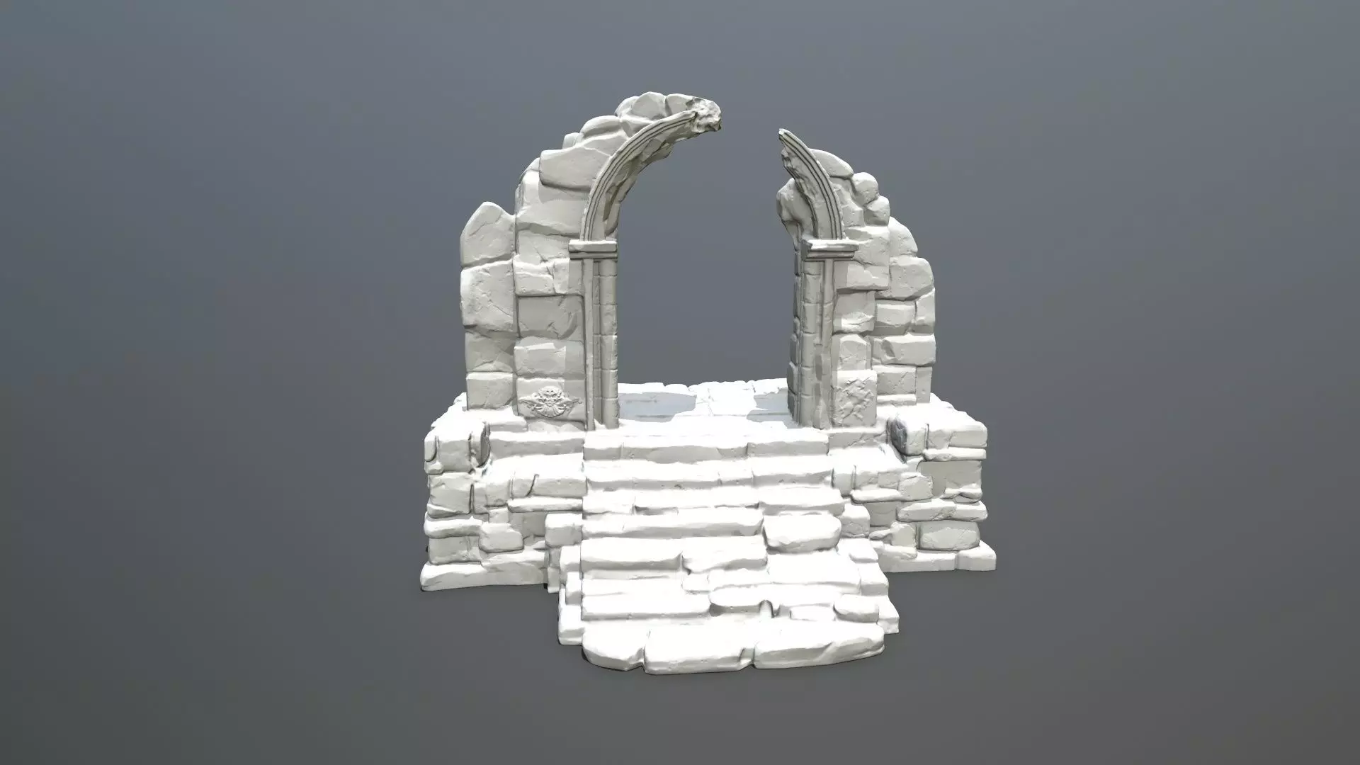 Ruin Gate 3D print model_0