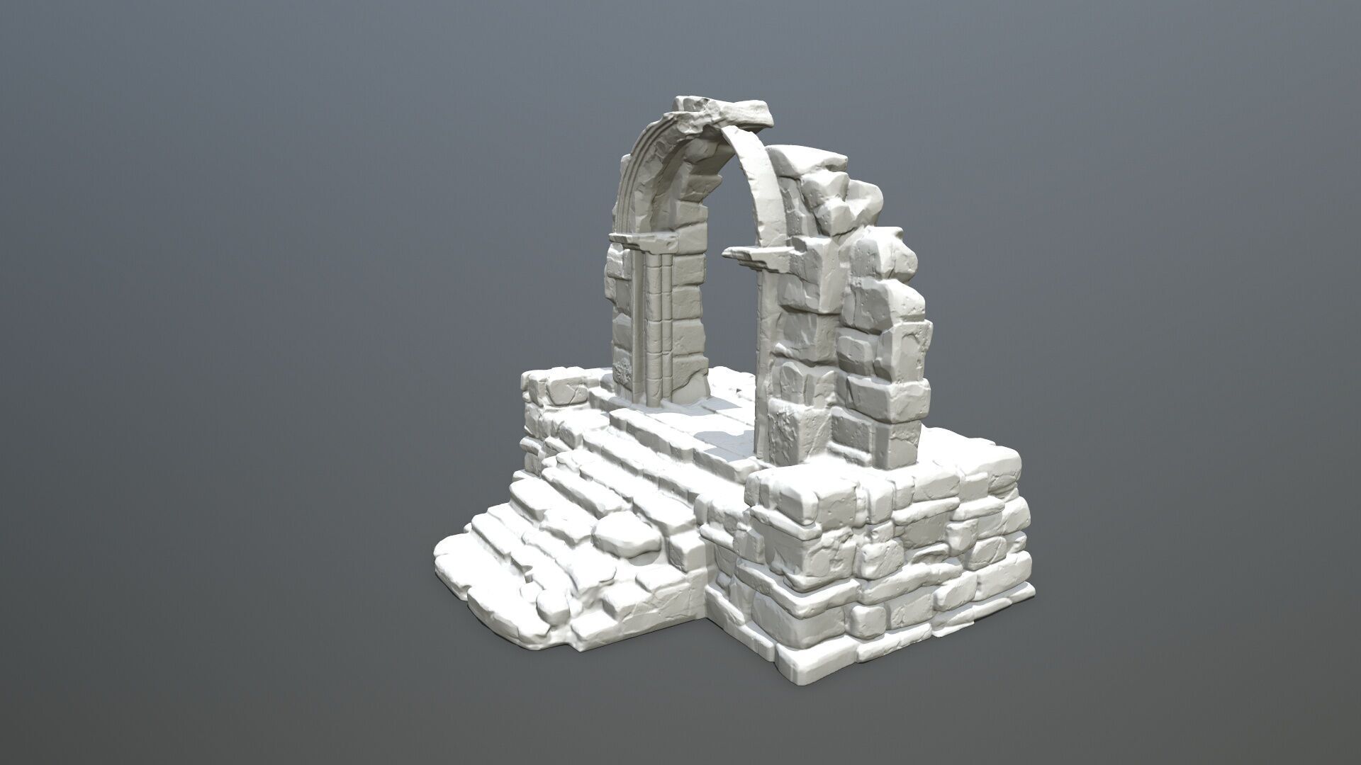 Ruin Gate 3D print model_9
