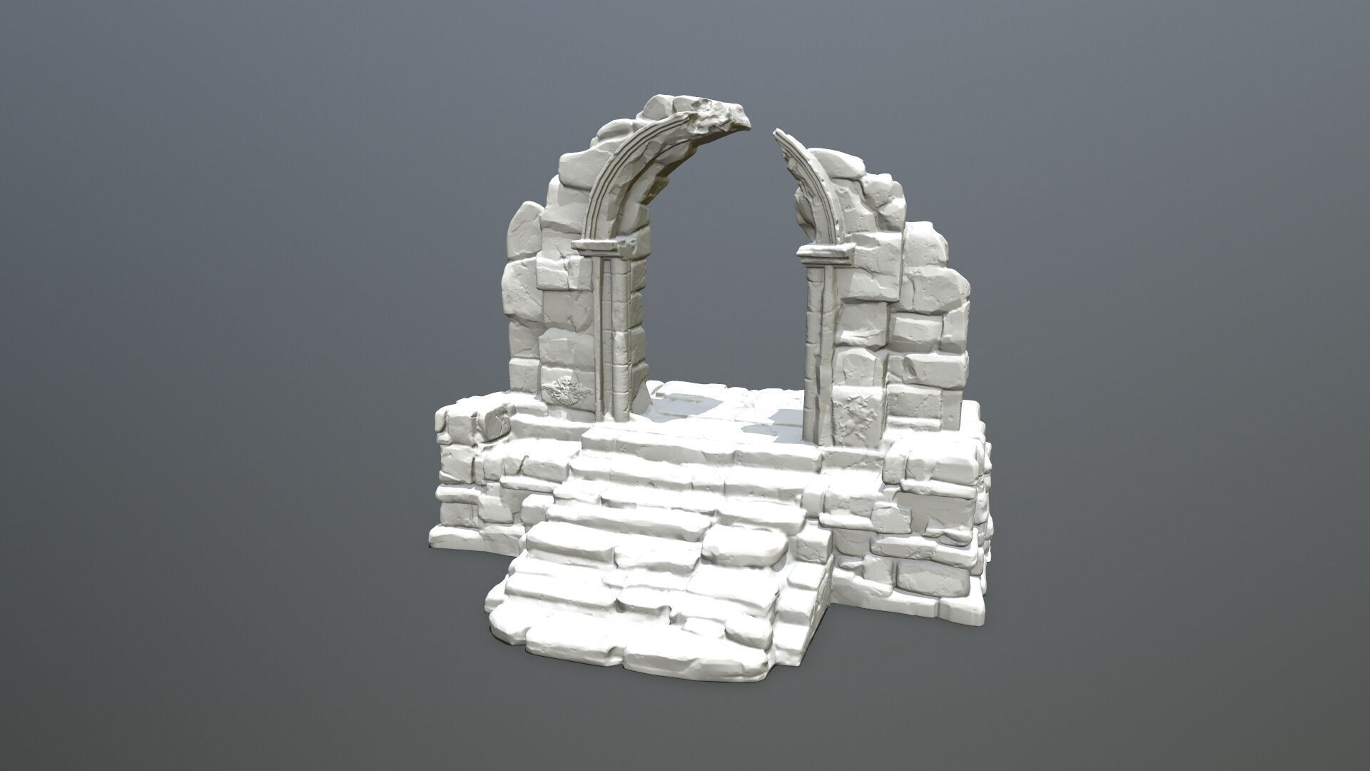 Ruin Gate 3D print model_10