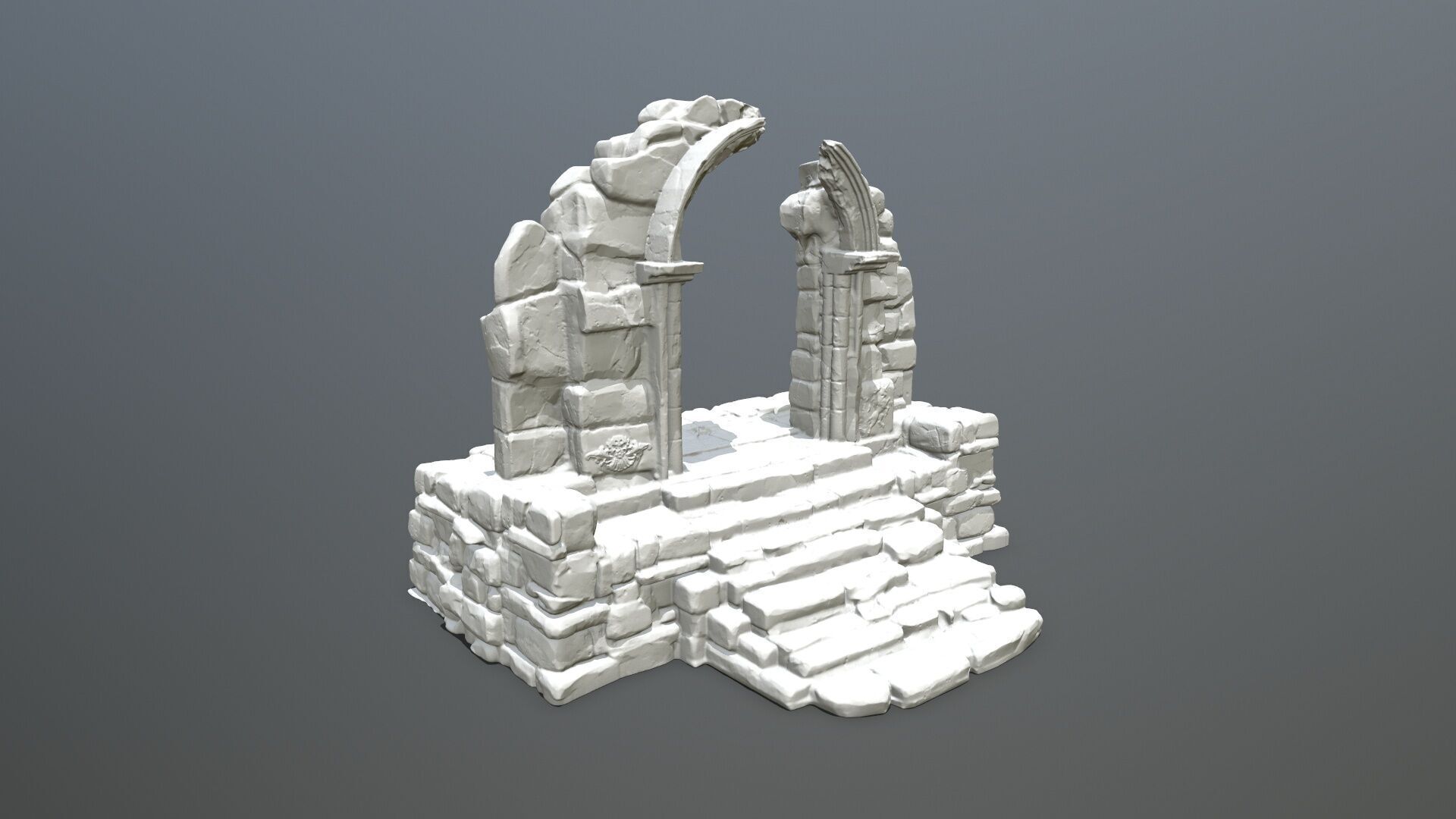 Ruin Gate 3D print model_1
