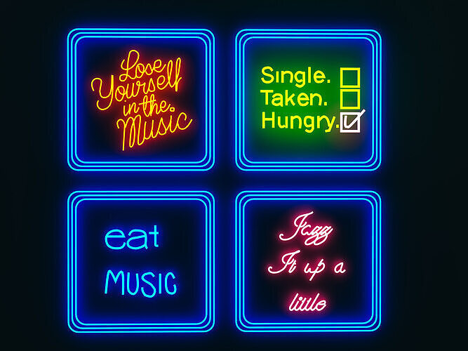 Neon Sign 01 3D model