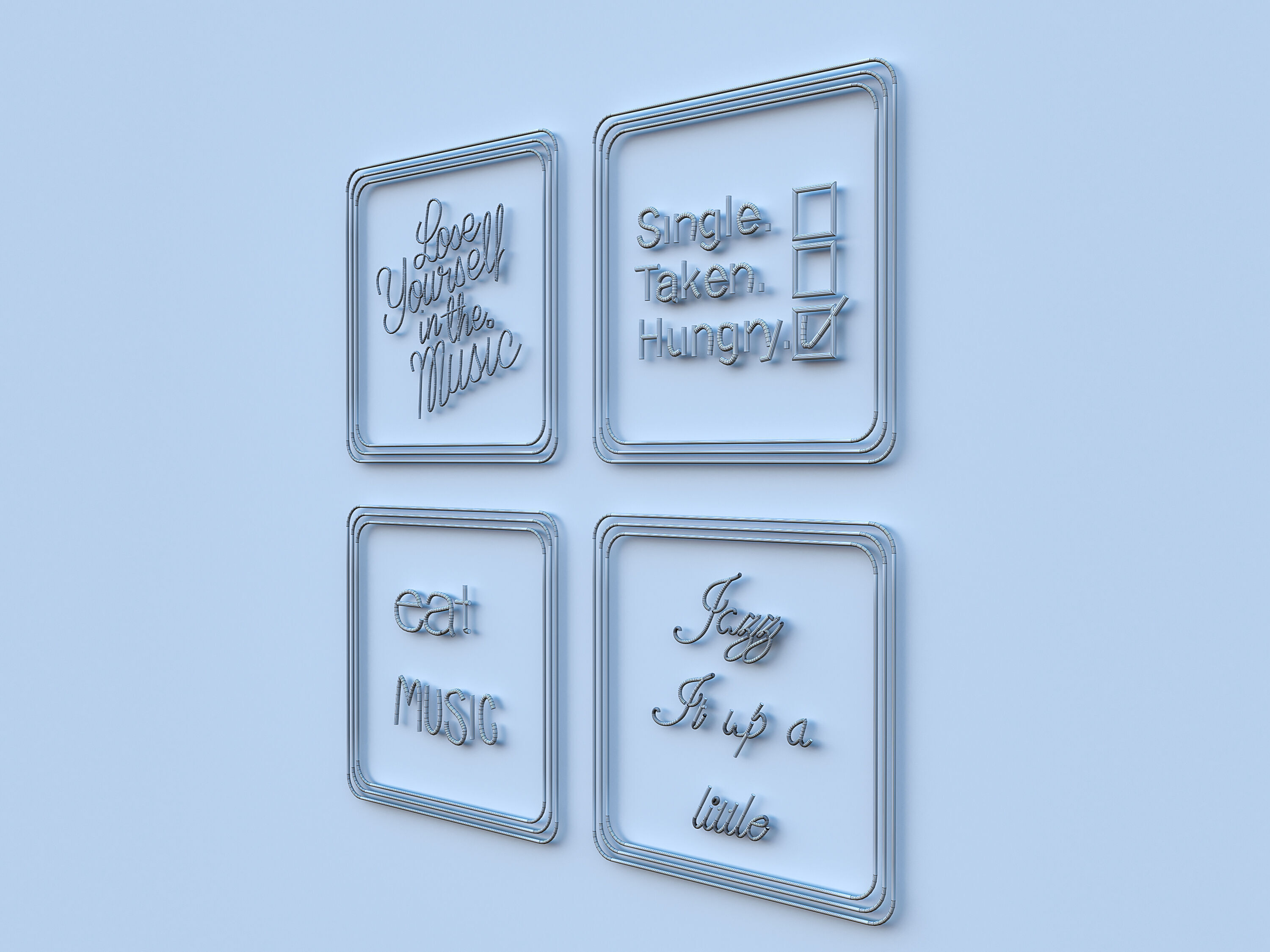 Neon Sign 01 3D model_2