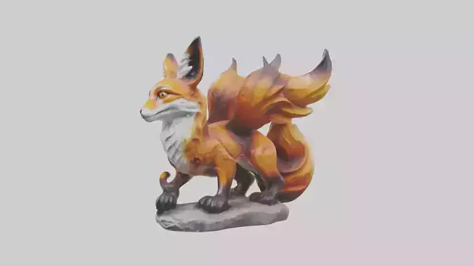 Magic Fox statue model
