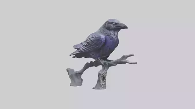 Magic Raven statue model