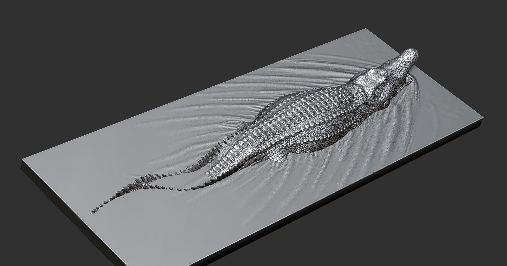 crocodile for 3d printing  3D print model_11