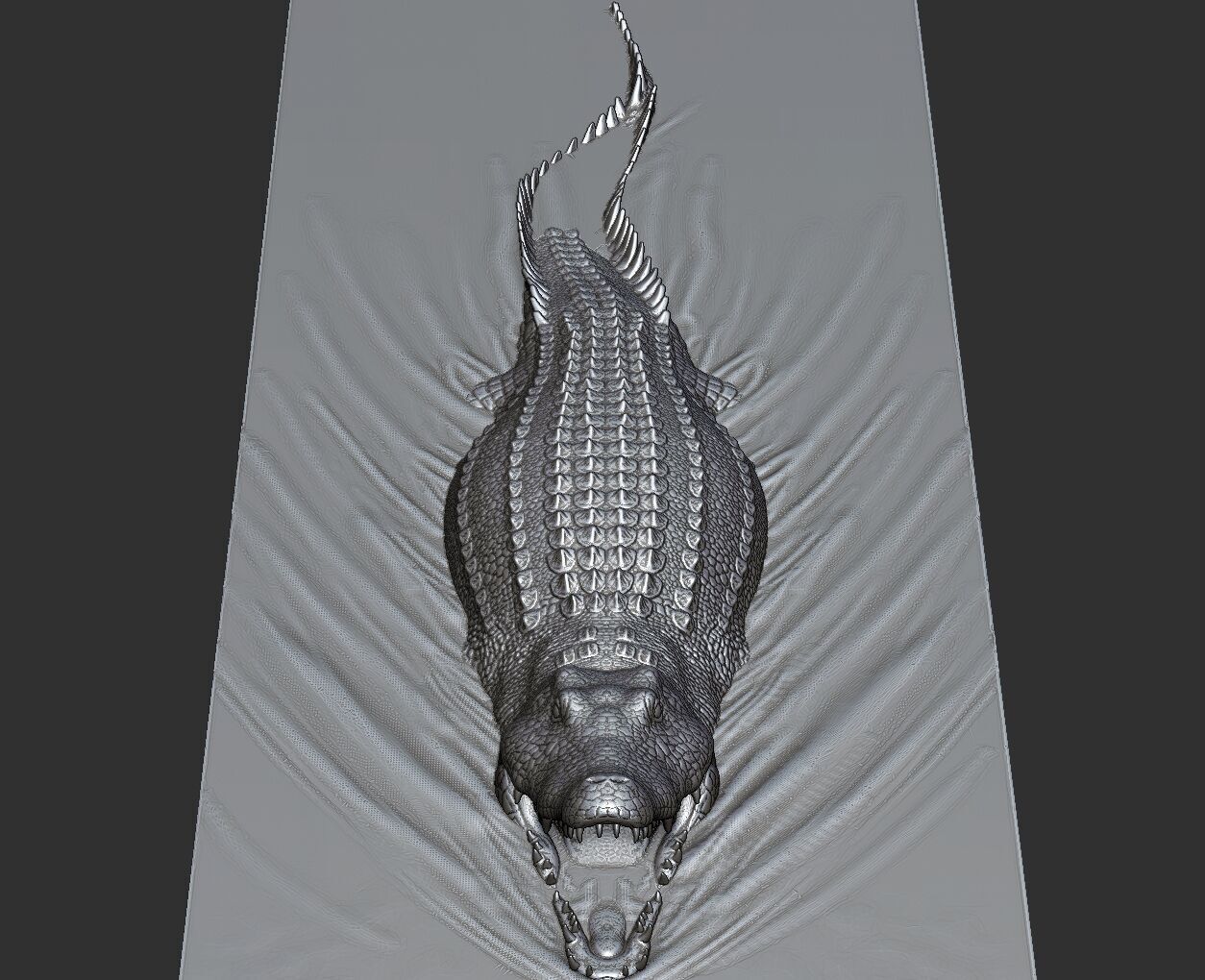 crocodile for 3d printing  3D print model_9