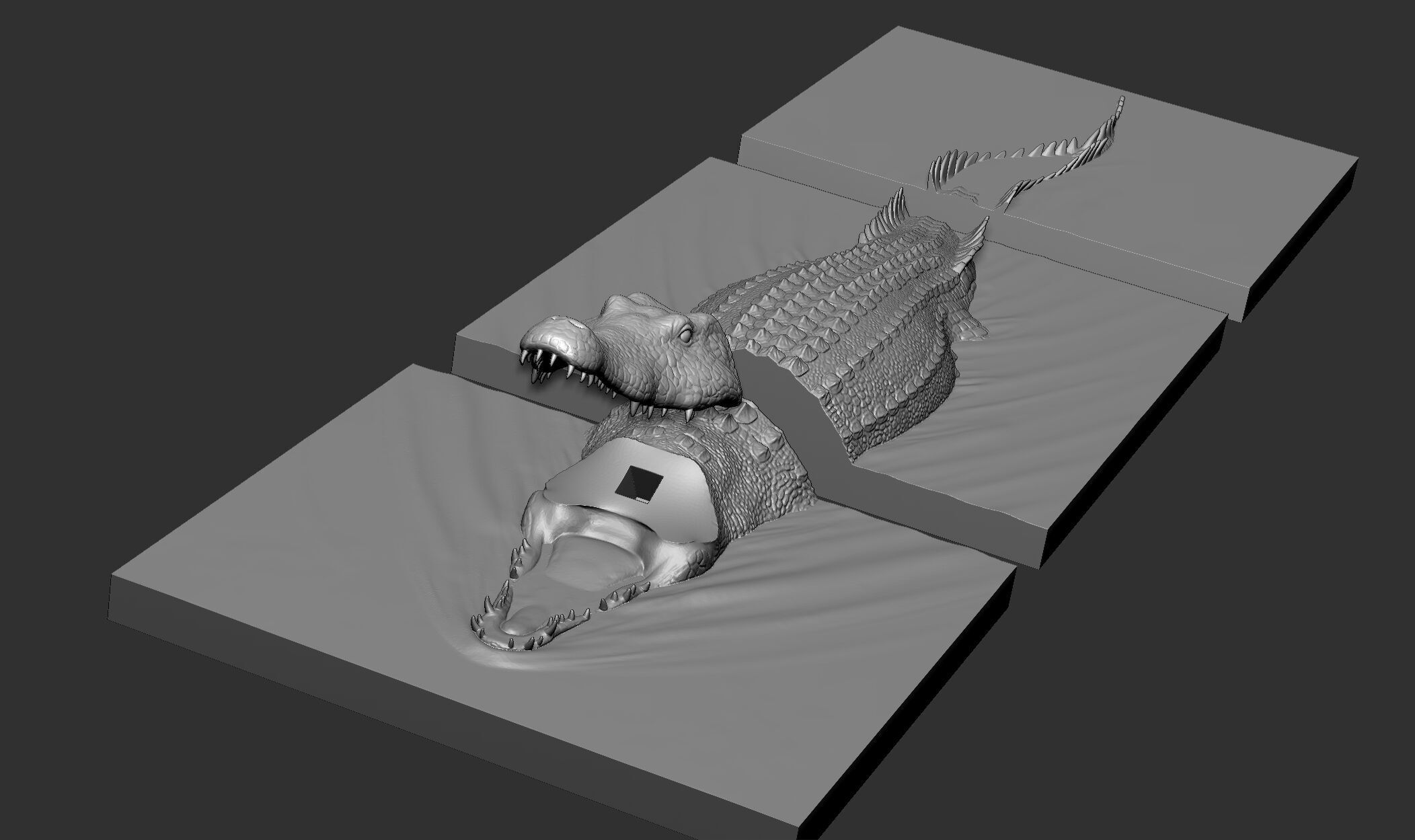 crocodile for 3d printing  3D print model_17