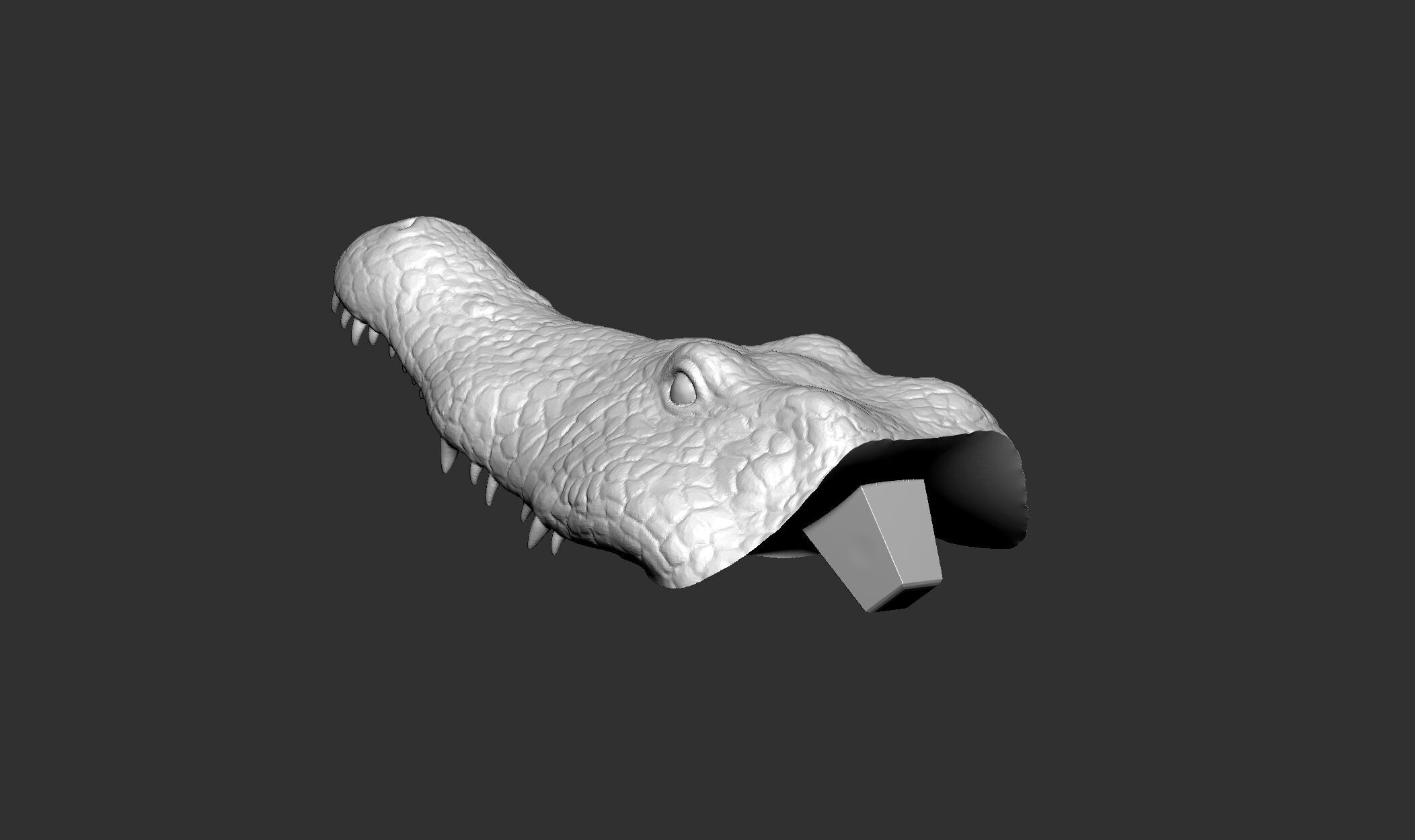 crocodile for 3d printing  3D print model_16