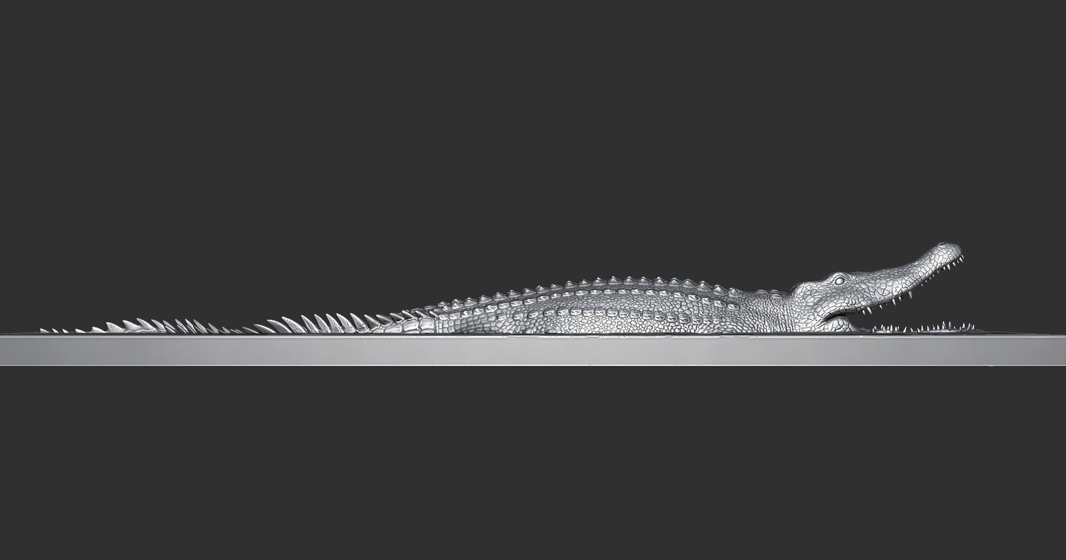 crocodile for 3d printing  3D print model_18