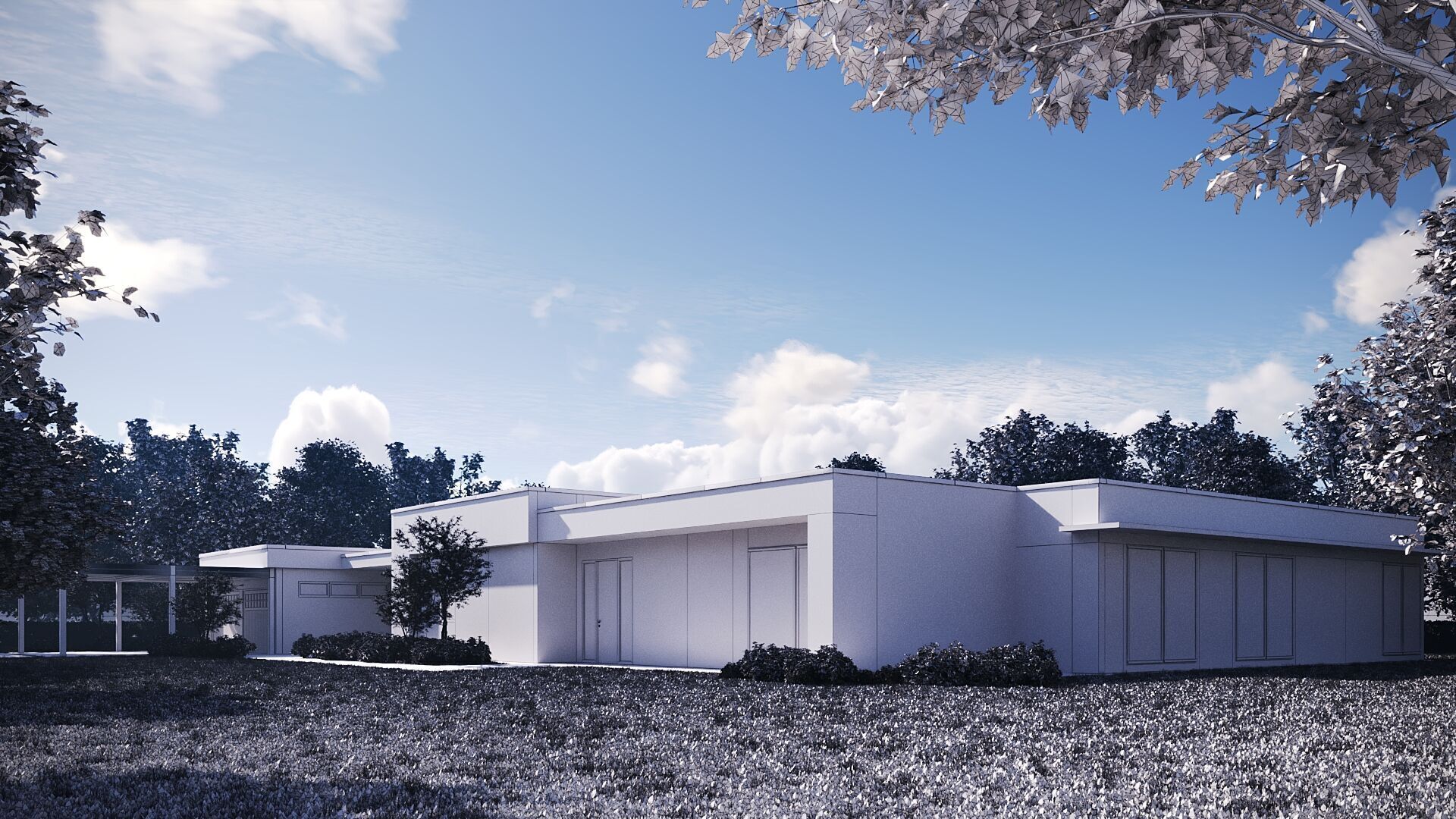 Exterior House Scene 3D model_16