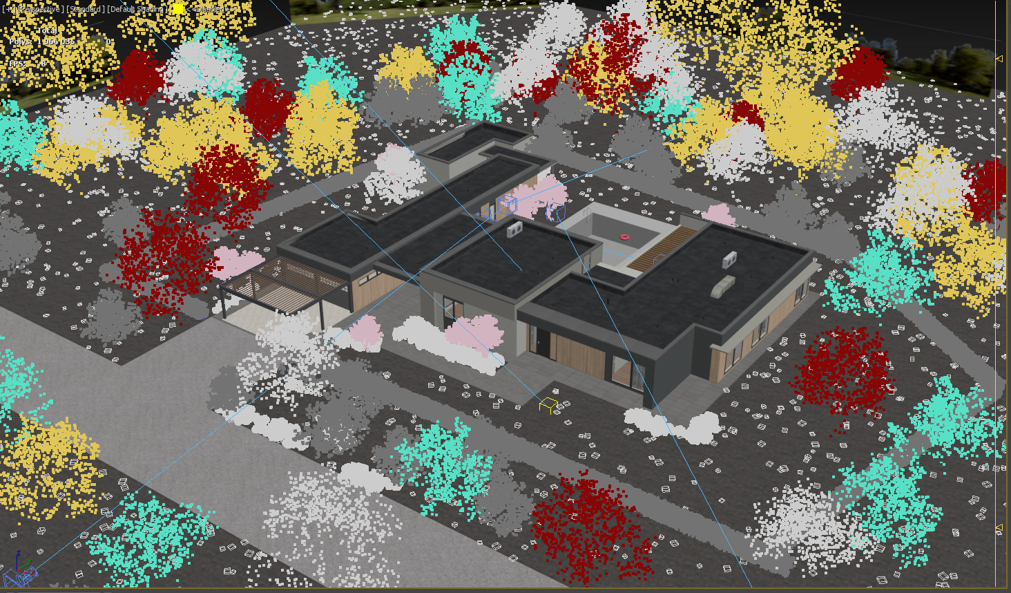 Exterior House Scene 3D model_11