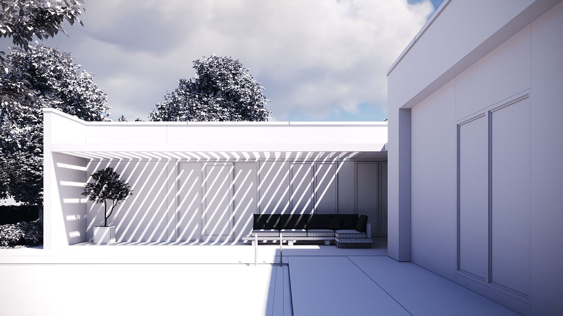Exterior House Scene 3D model_19