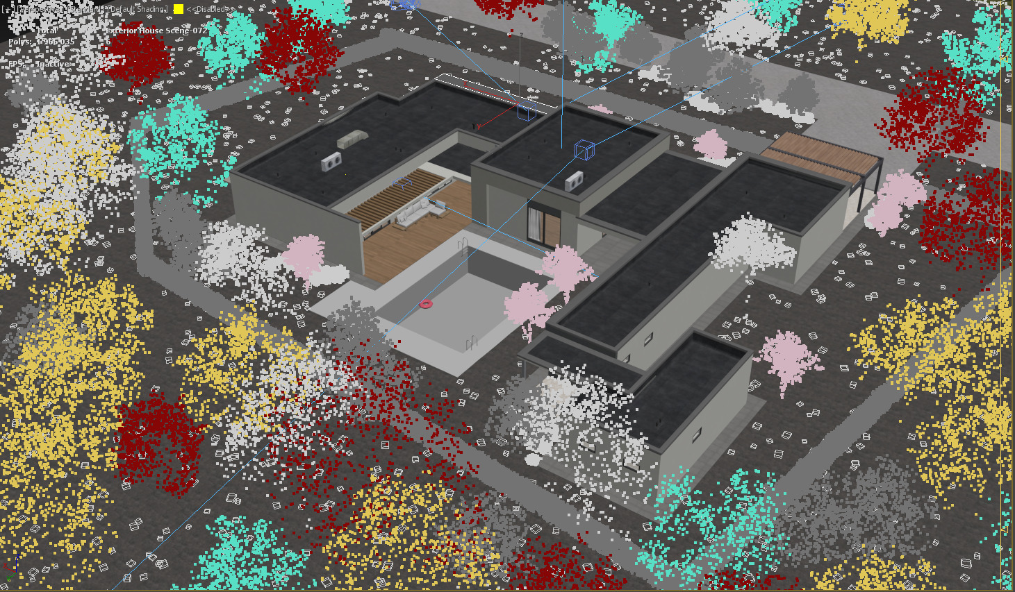 Exterior House Scene 3D model_13