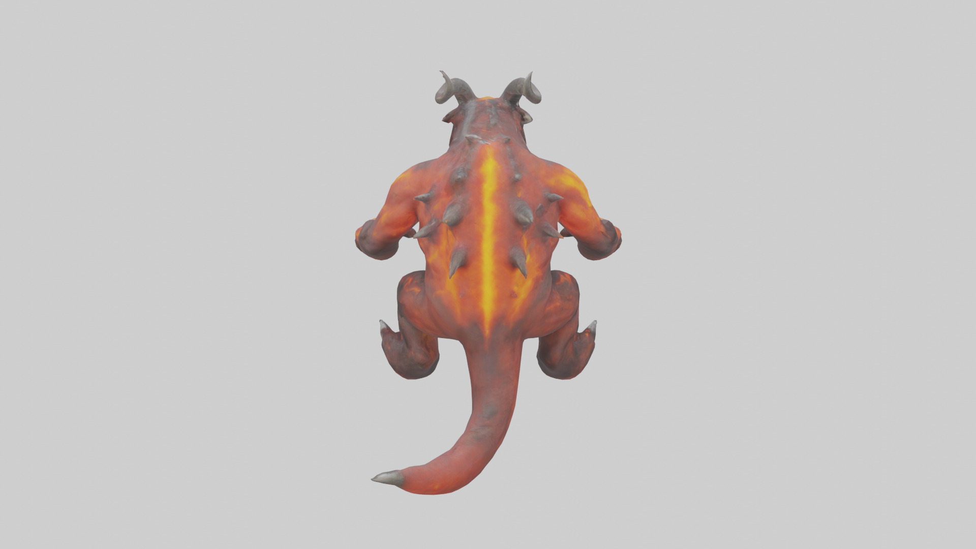 Magma Demon Beast model Low-poly 3D model_15