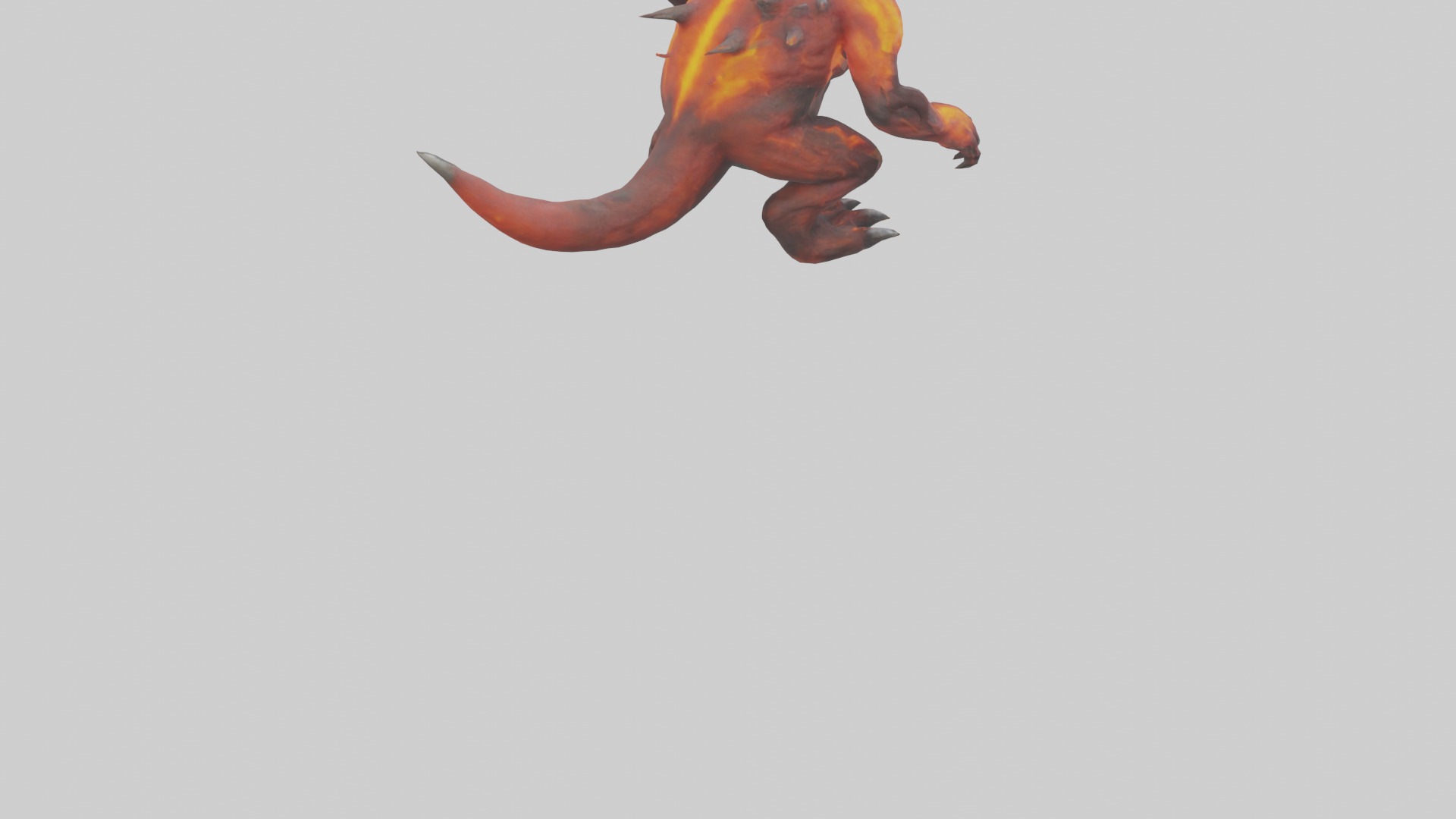 Magma Demon Beast model Low-poly 3D model_7