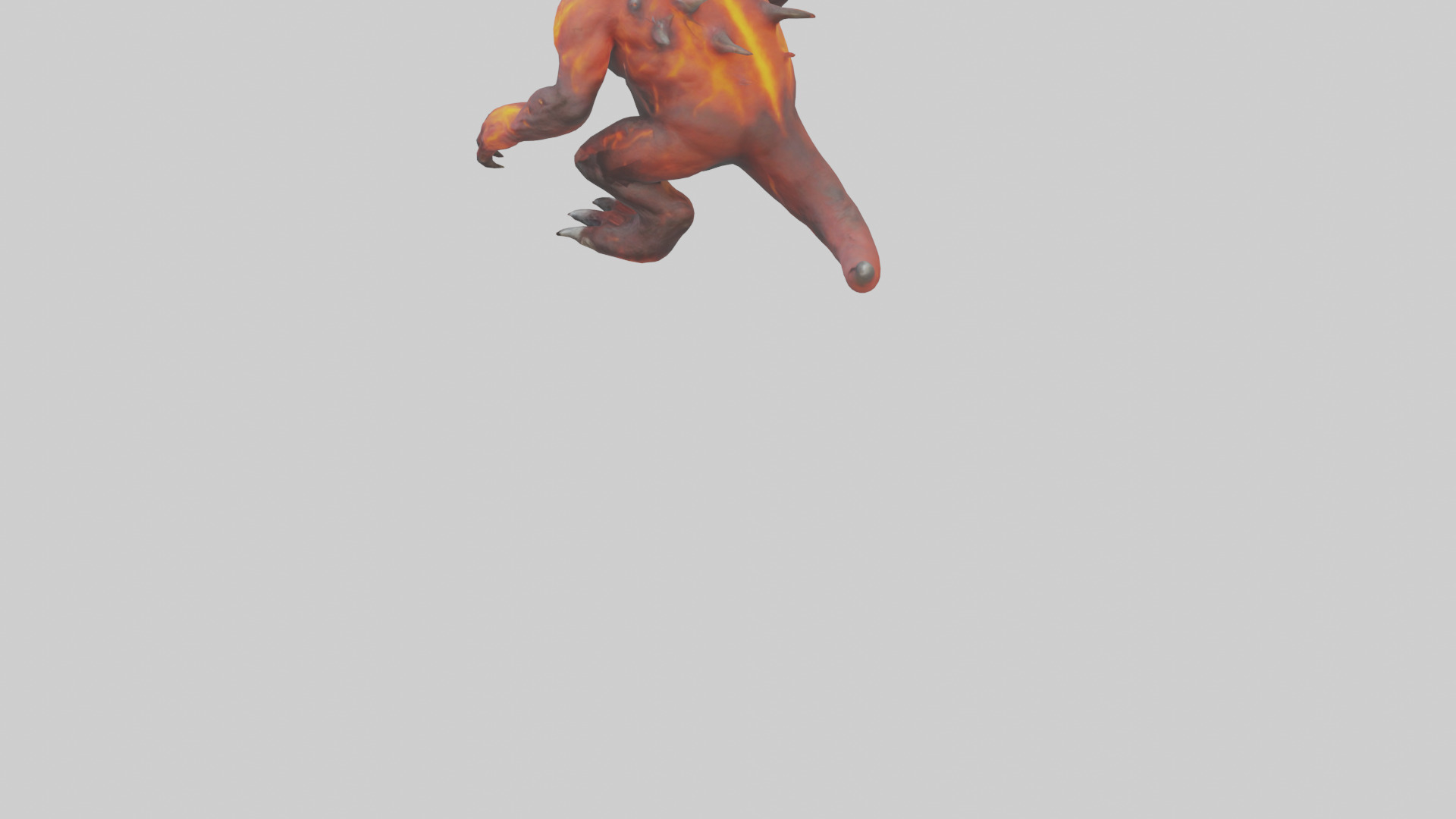 Magma Demon Beast model Low-poly 3D model_6