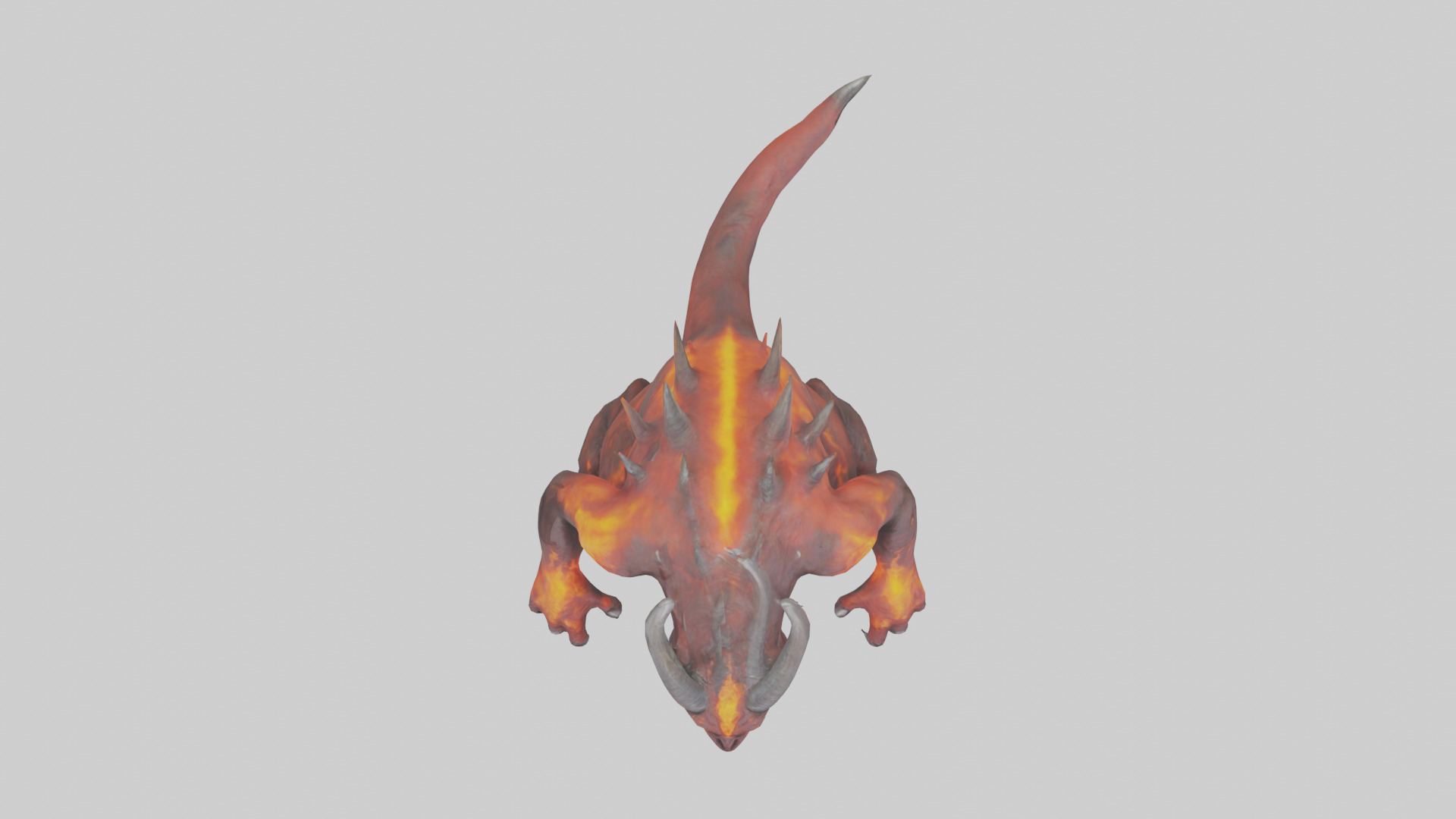 Magma Demon Beast model Low-poly 3D model_14