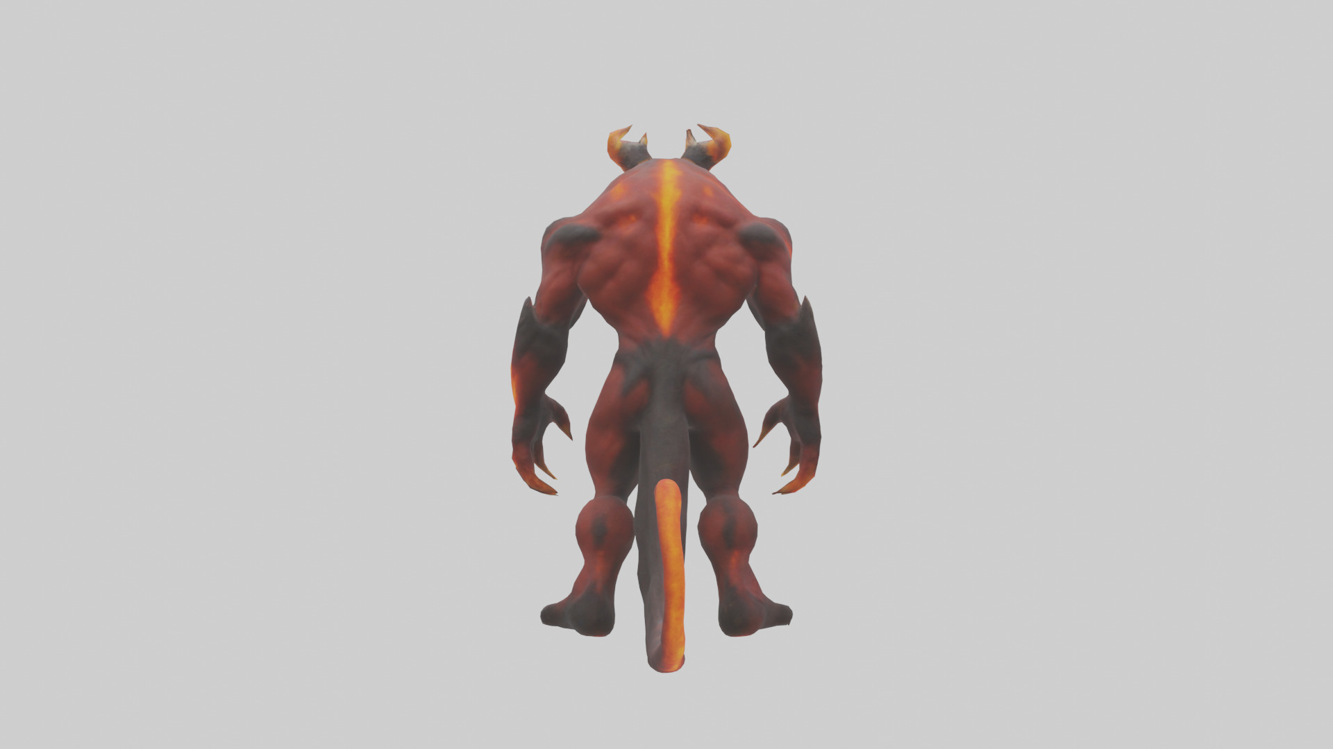 Magma Demon model Low-poly 3D model_1