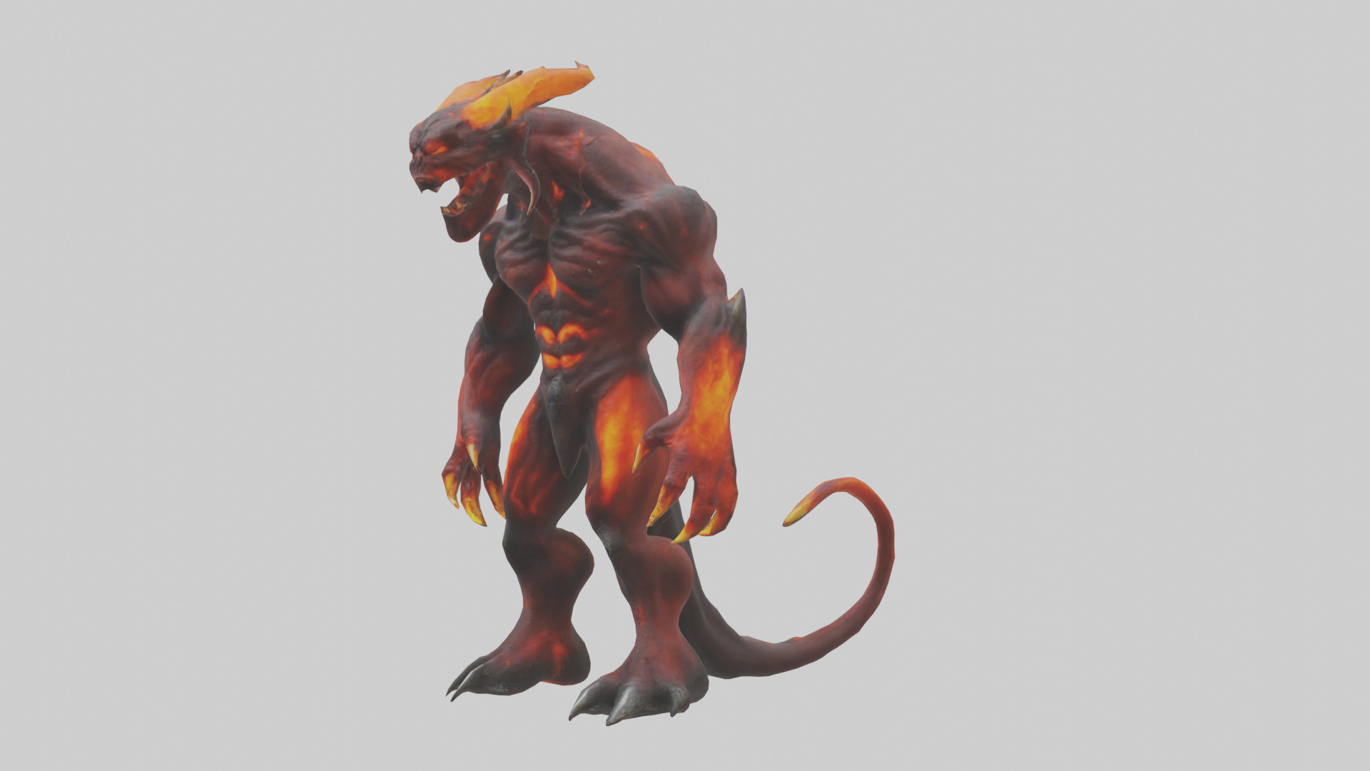 Magma Demon model Low-poly 3D model_10