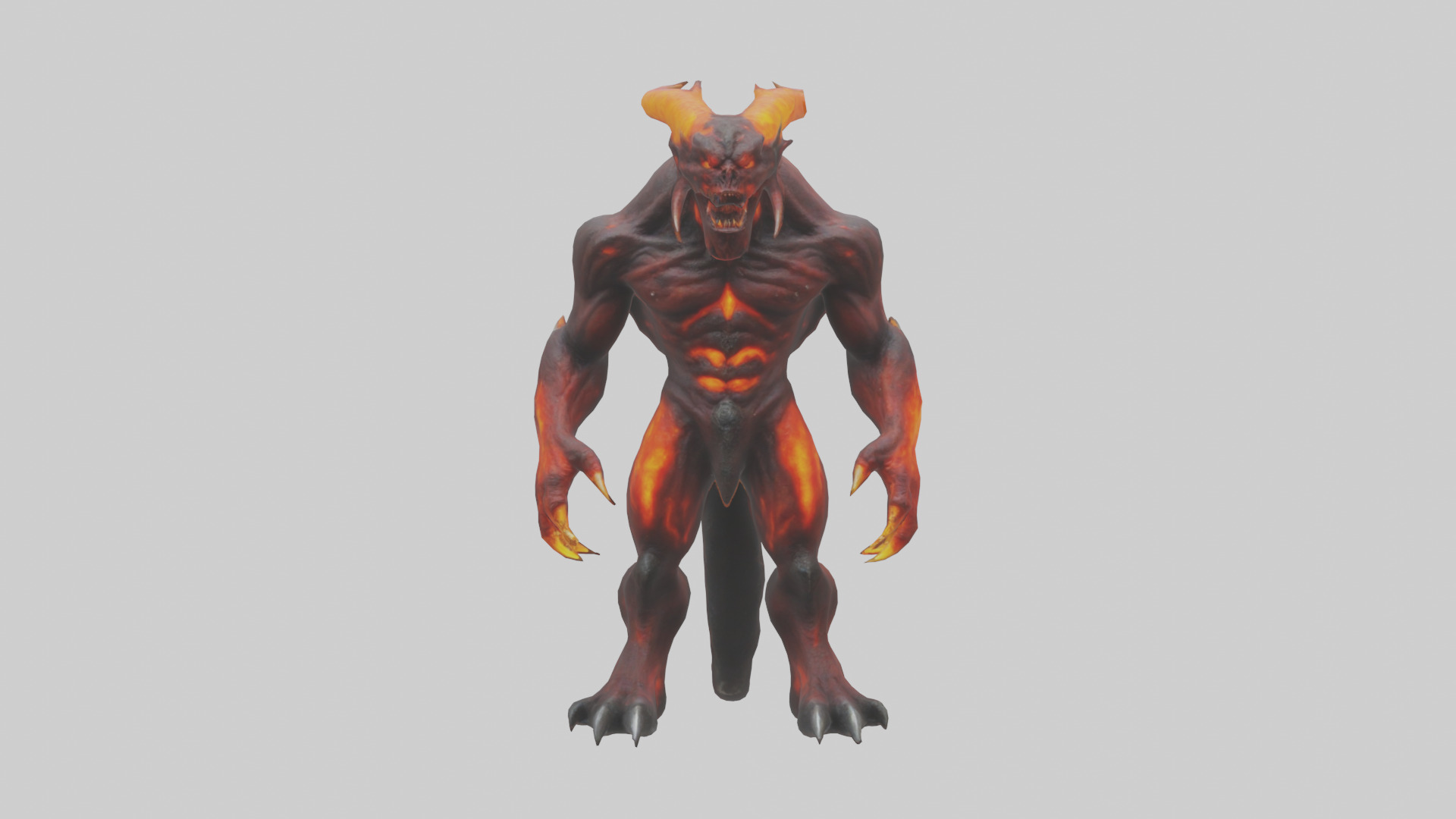 Magma Demon model Low-poly 3D model_9