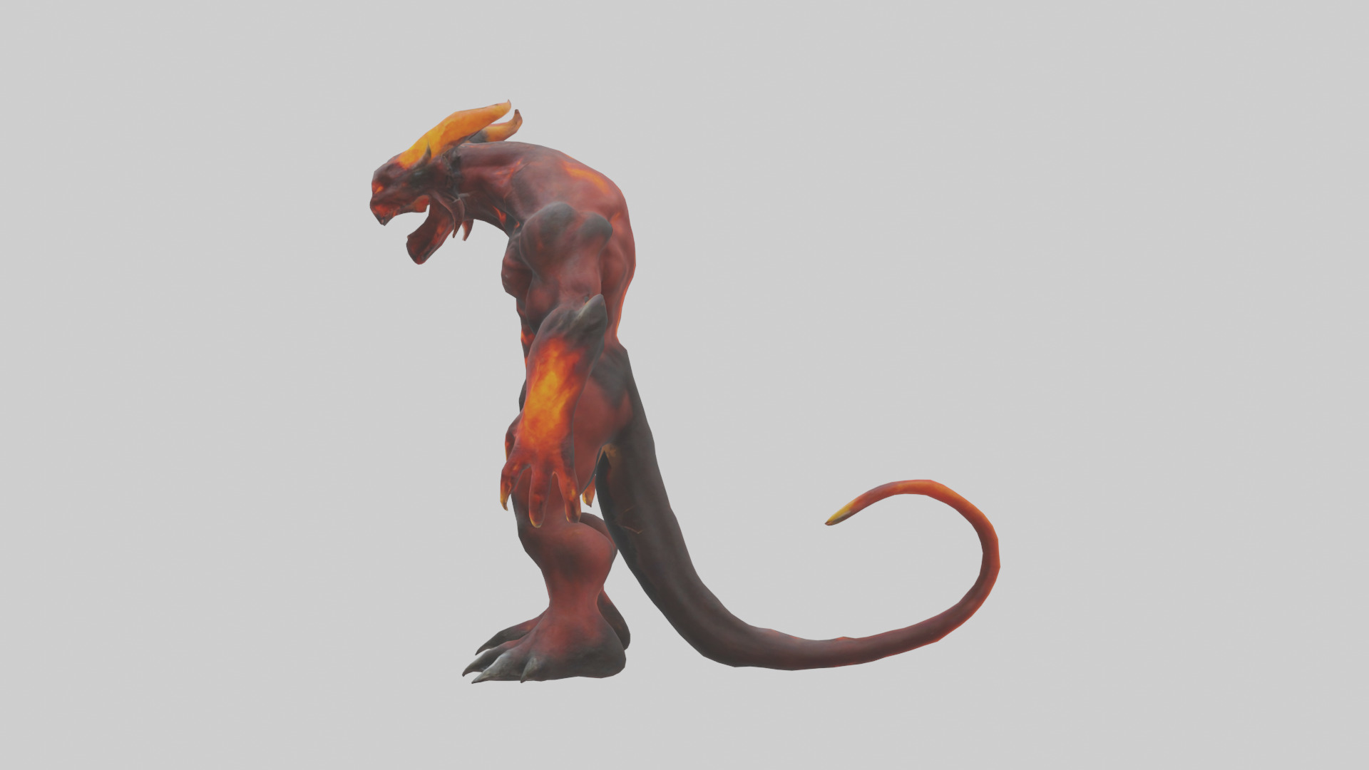 Magma Demon model Low-poly 3D model_12