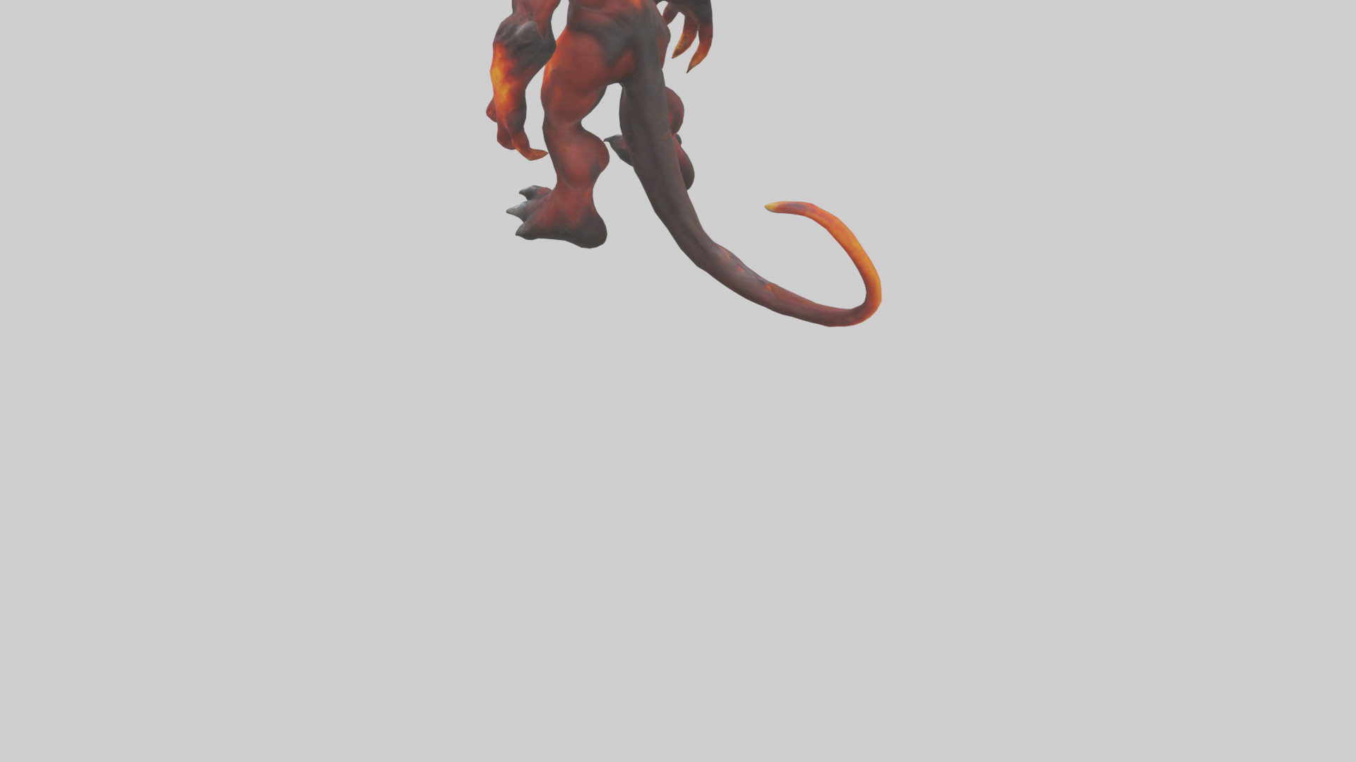 Magma Demon model Low-poly 3D model_4