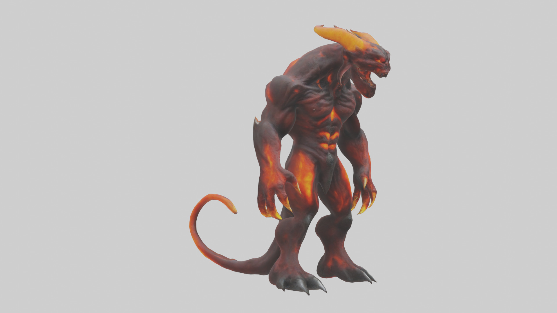 Magma Demon model Low-poly 3D model_11
