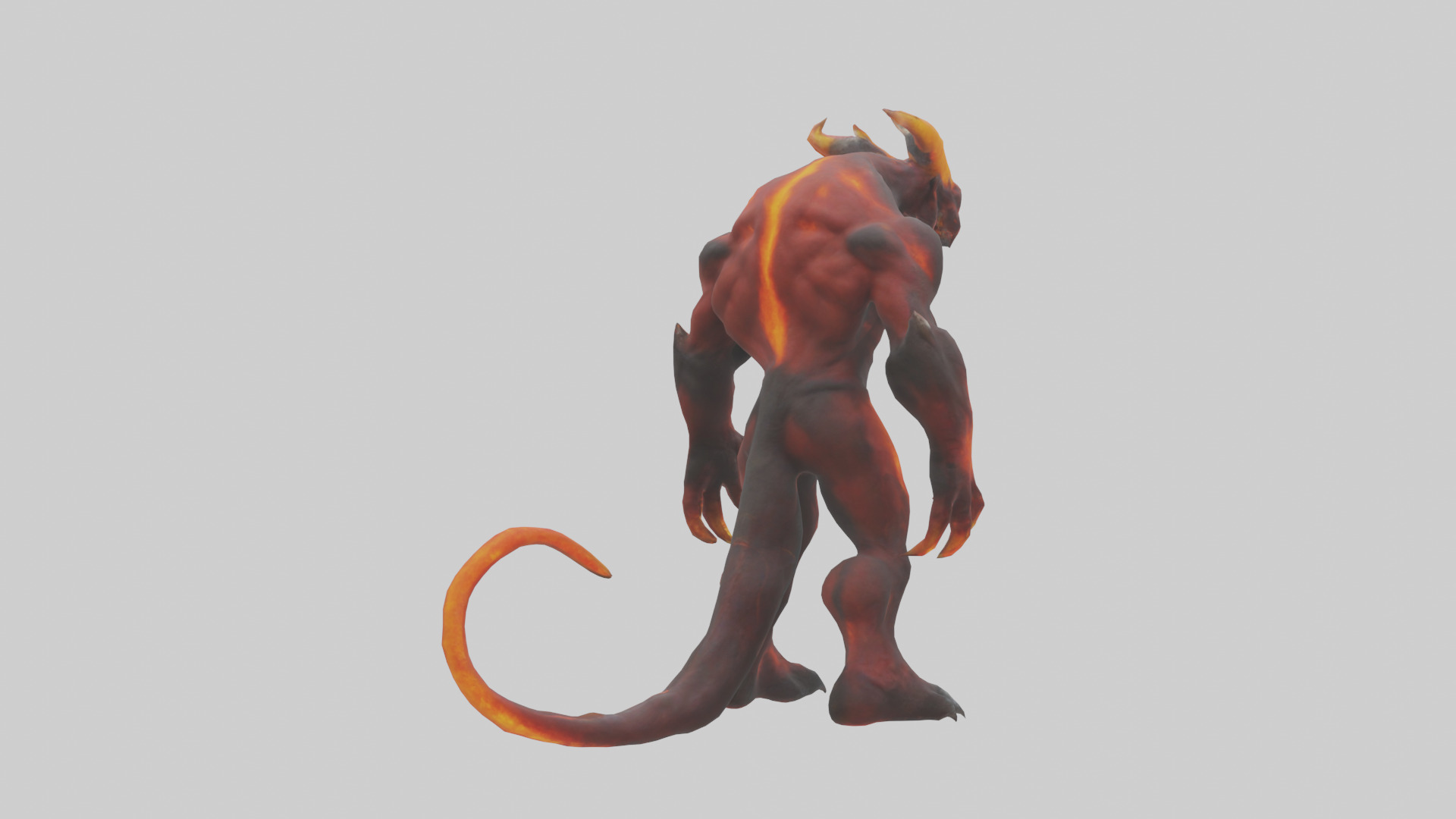 Magma Demon model Low-poly 3D model_3