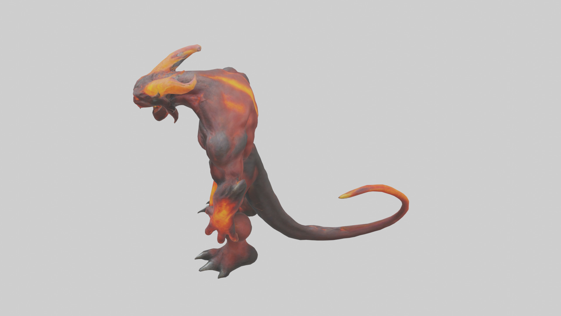 Magma Demon model Low-poly 3D model_17