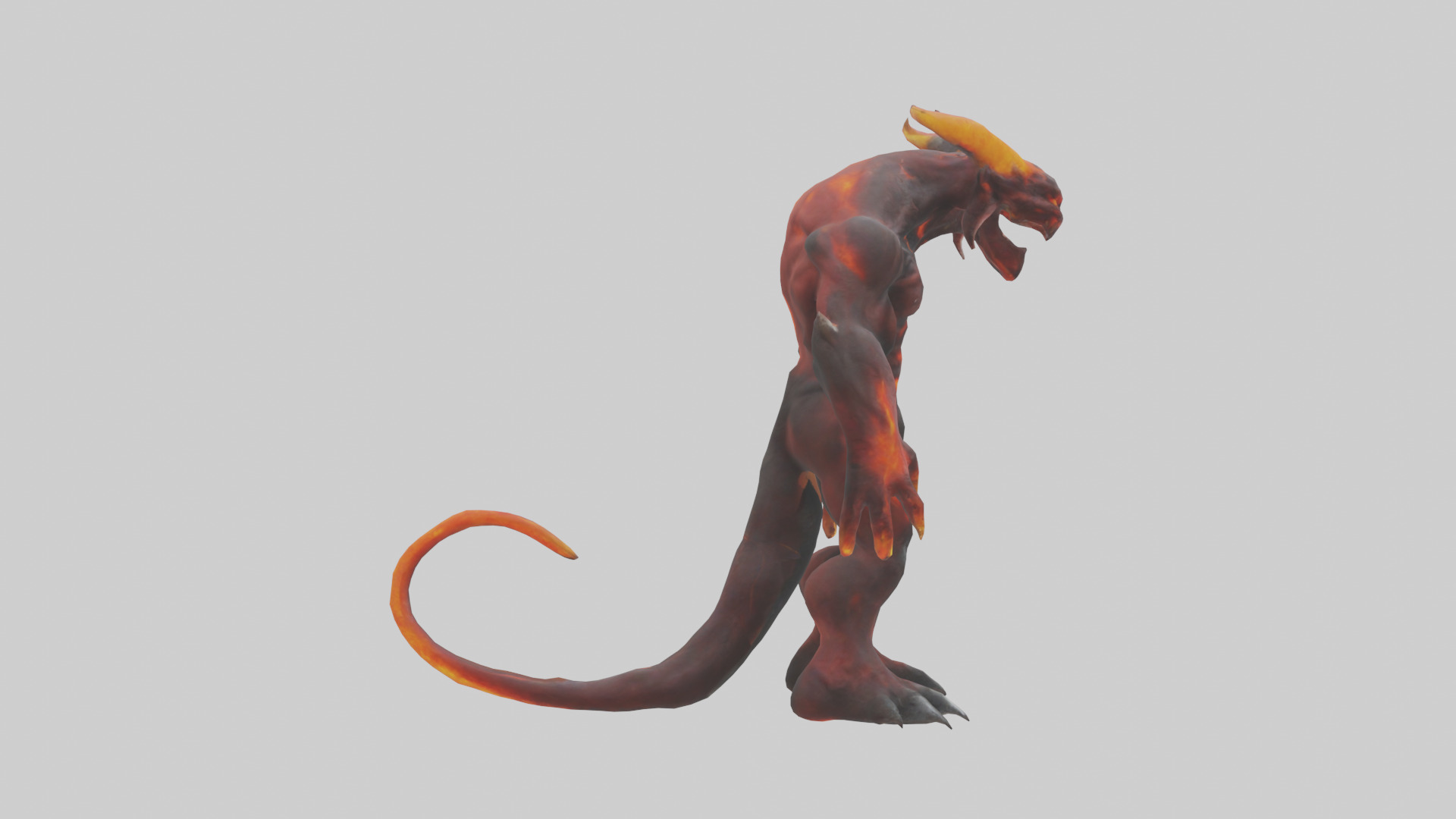 Magma Demon model Low-poly 3D model_13