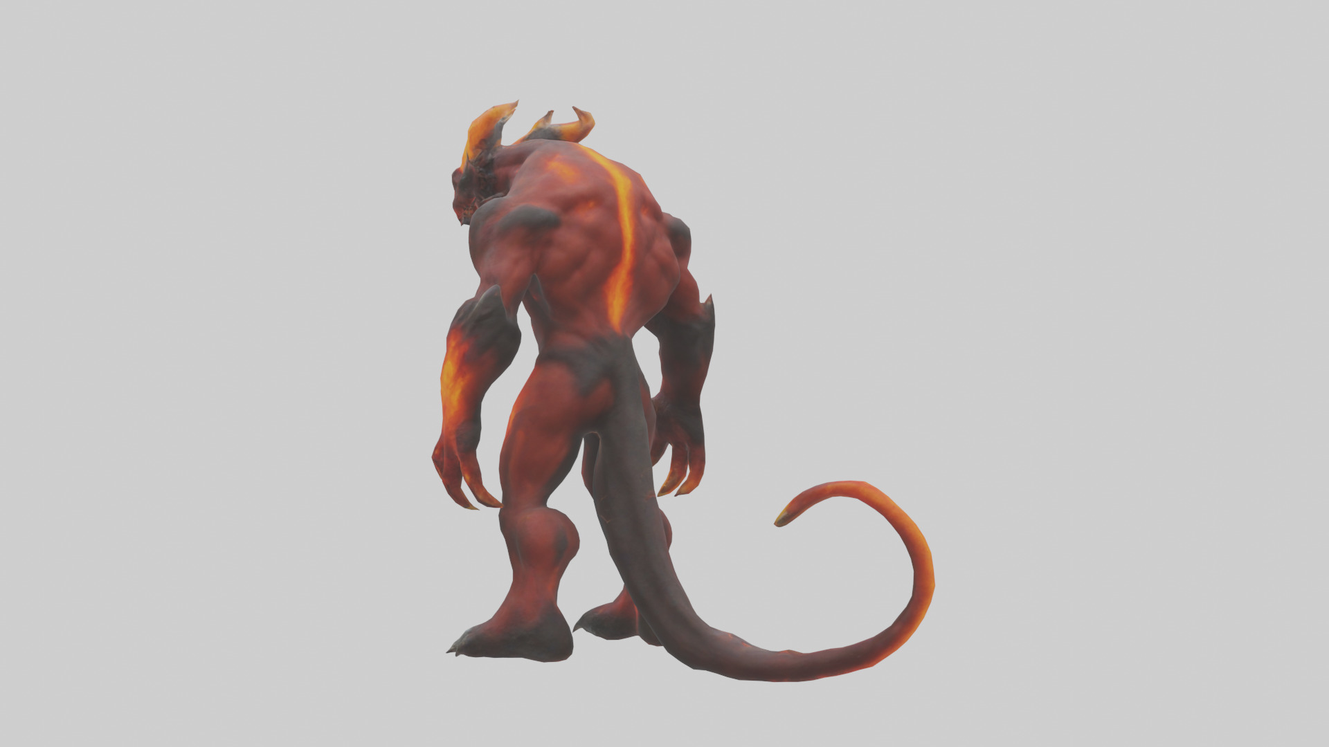 Magma Demon model Low-poly 3D model_2