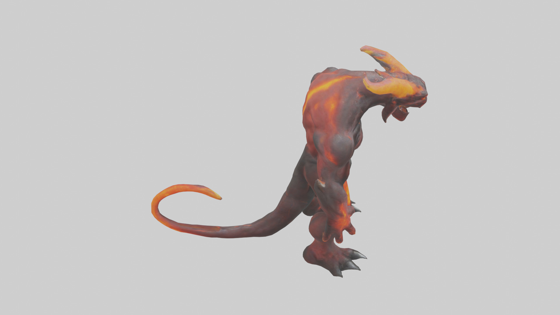 Magma Demon model Low-poly 3D model_18