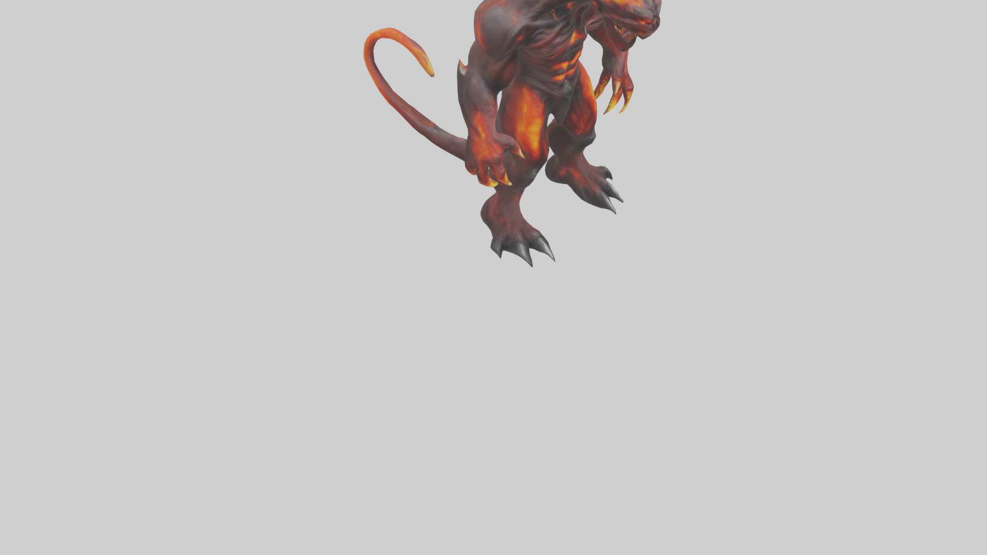 Magma Demon model Low-poly 3D model_7