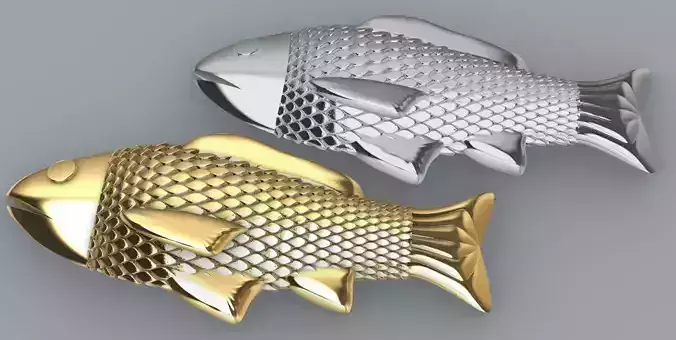 fish 3cm  pesce necklace pendant 3D print model